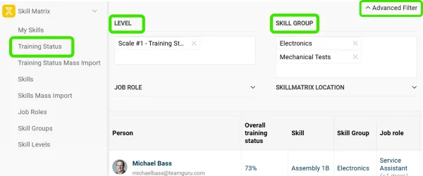 skill filter